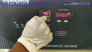 Photostability chamber explained by Mr Alvin Naidu Sem 1 MPharm Pharmaceutics SSR College of Pharma [upl. by Hayouqes890]