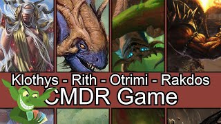 Big Punchies Klothys vs Rith vs Otrimi vs Rakdos EDH  CMDR game play [upl. by Rebma]