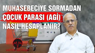 Muhasebeciye Sormadan Çocuk Parası AGİ Nasıl Hesaplanır [upl. by Alrahc]