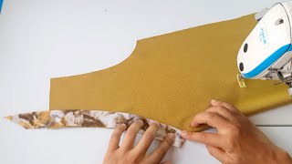 Beautiful 2 methods for neck design easy and simple collar neck cutting and stitching [upl. by Ellertal877]