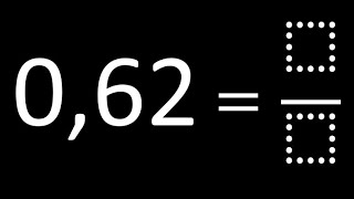 Converter 062 em fração  número decimal em fração decimais em frações [upl. by Mckeon]