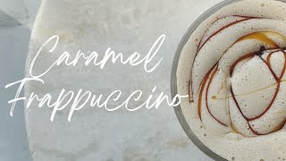 ASMR Caramel Frappuccino Recipe  How to make Caramel Frappuccino at home easily [upl. by Ellemrac]