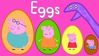 Peppa Pig Surprise Eggs  Learning for Kids [upl. by Annej664]