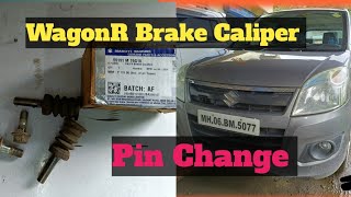 WagonR K Series engine Front Break Caliper Pin ChangeFront Break Caliper Noise [upl. by Nerita]