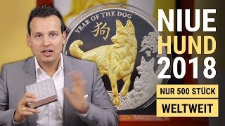 5 Unzen Silber teilvergoldet  Niue Hund 2018  Nur 500 Stück [upl. by Mendel560]