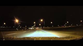 Driving on Alberta Highway 2 at night into Calgary Canada [upl. by Pippy]