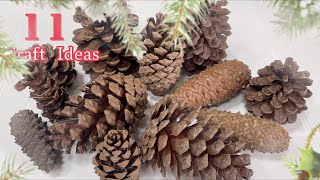 11 Adorable Pine Cone DIY IDEAS for Christmas and home decor 🎄🎅🏼❤️ [upl. by Nnaik]