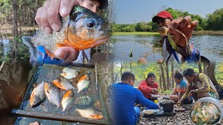 PERIGO DEVORA TUDO Que VÊ LAGO DAS PIRANHAS BRUTAS No AMAZONAS [upl. by Laehcar]