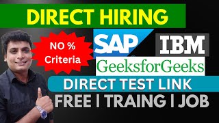 Direct Hiring Biggest Hiring For Students And Freshers SAP IBM Training And Job Program Free 2024 23 [upl. by Maker]