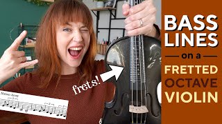 Playing famous bass lines on a FRETTED OCTAVE VIOLIN [upl. by Lavotsirc]