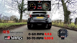 Toyota Yaris GR 060 Launch amp 3070 Acceleration with DTUK Tuning Box [upl. by Neeleuqcaj]