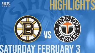 Estevan Bruins vs Yorkton Terriers Feb 3rd [upl. by Herries431]