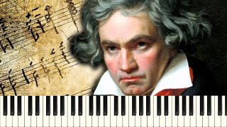 Beethoven Symphony No 5  Piano Sheets Intermediate [upl. by Hecker983]