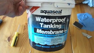 Aquaseal waterproof tanking membrane strength test DIY [upl. by Notnilc]