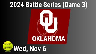 2024 Nov 6  Softball  Game 3 Battle Series  Oklahoma Fall Series  20241106 [upl. by Neyuq423]