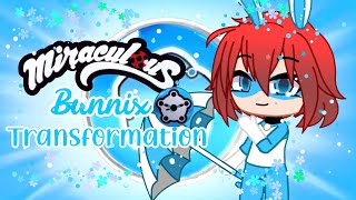 💙 Bunnix transformation  MLB  Miraculous Gacha [upl. by Ahsiloc624]