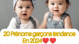 20 prénoms bébés garçons tendance en 2024 [upl. by Hines33]