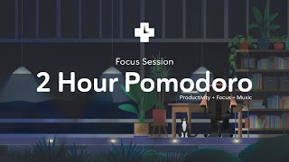 WorkStudy 2hr w lofi hip hop 🎵  Pomodoro 255 Timer [upl. by Levins]