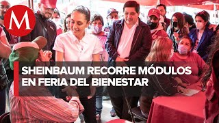 Sheinbaum recorre Feria del Bienestar en Xochimilco [upl. by Errick924]