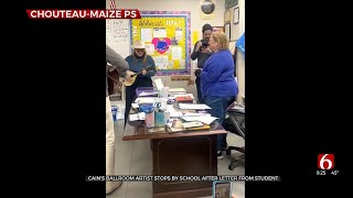 Singer Elle King Stops By Chouteau High School After Receiving Letter From Student [upl. by Eillor]