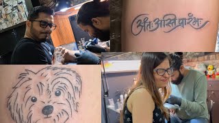 Birthday par banwaya akshay or mene tattoo🥰🥰BEGU KA FACE❣️❣️ [upl. by Gaye53]