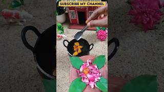 Crispy rose pakora  Mini food  Miniature Rose recipe shortstrendingrosepakoraminifood [upl. by Kirbee319]