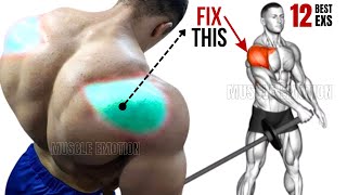 12 BEST REAR DELTOID EXERCISES WITH BARBELL ONLY [upl. by Tamarra]