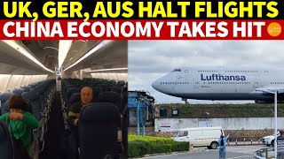 UK Germany Australia Philippines Halt China Flights Impacting Its Economy [upl. by Drof269]