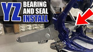 YZ250 Linkage and Swing arm Bearing Install [upl. by Mandeville]