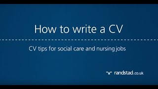 How to write a CV CV tips for social care and nursing jobs [upl. by Bathsheeb]