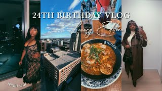 BIRTHDAY STAYCATION 24TH BIRTHDAY VLOG 5 star hotel spa brunch [upl. by Vania295]