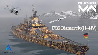 Modern Warships  FGS Bismarck H41V  AntiAircraft [upl. by Gersham]