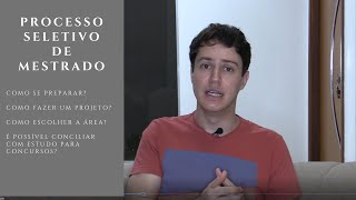 Como fui aprovado no mestrado da USP e da UFMG [upl. by Meares581]