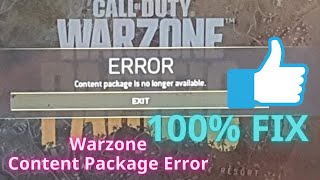 How to Fix Content Package is No Longer Available Warzone PS4 PS5 XBOX PC [upl. by Nivled]