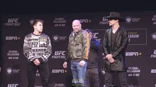 UFC Brooklyn Donald Cerrone vs Alexander Hernandez Presser Staredown  MMA Fighting [upl. by Voletta]