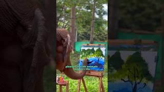 The elephant who can paint shortvideo animals rescue elephant shorts [upl. by Shewmaker]