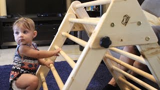 Making a Climbing Structure for Toddlers Pikler Triangle [upl. by Corine109]