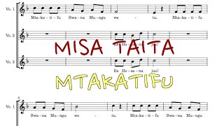 4 MISA TAITA  MTAKATIFU  MUSIC SHEET [upl. by Aicilat704]