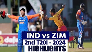 IND vs ZIM Full Match Highlights India vs Zimbabwe 2nd T20 Highlights  Match Highlights [upl. by Mellman]