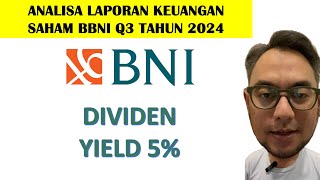 PREDIKSI DIVIDEN SAHAM BANK BBNI TAHUN BUKU 2024 [upl. by Aticnemrac457]