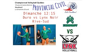 Provin Civil  28042024 Duro vs Lynx RiveSud [upl. by Adehsar974]