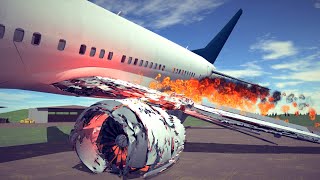 Emergency Landings 46 How survivable are they Besiege [upl. by Sinylg]