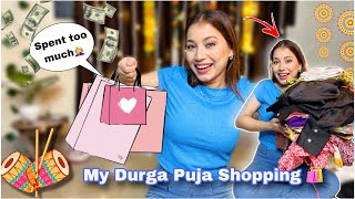 My Actual Durga Puja Shopping Haul🛍️ Is saal hua sabse zyada dress😍 Myself Riya [upl. by Kam]