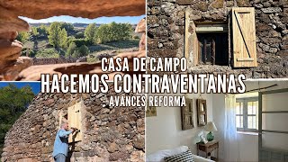 Avances en la CASA DE CAMPO 🏡 CONTRAVENTANAS DIY 🪵 Decoramos habitación rústica 🌿 Proyectos MADERA 🪚 [upl. by Kehoe]