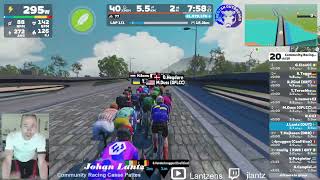 Zwift ll Community Racing festival ll Team Vegan ll Casse Pattes [upl. by Belier]