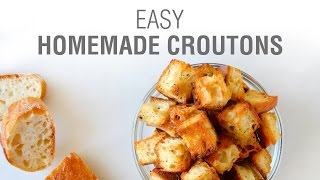 Easy Homemade Croutons Recipe [upl. by Yajeet]