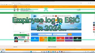 How to login esic in 2024 employee esic pe login kese kare [upl. by Shurlocke]