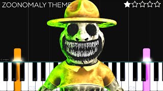 Zoonomaly Theme  EASY Piano Tutorial [upl. by Shaya759]