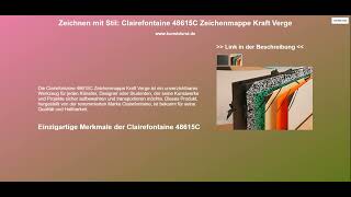 Zeichnen mit Stil Clairefontaine 48615C Zeichenmappe Kraft Verge [upl. by Blaine]