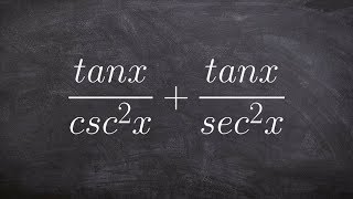 Simplifying a trigonometric expression by getting common denominators [upl. by Vasily]